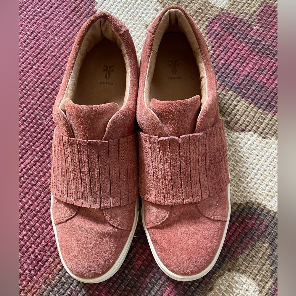 Frye Women's Dusty Rose Suede Slip-On Sneakers